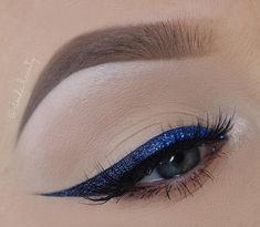 Learn Makeup, Blue Eyeliner, Makijaż Smokey Eye, Eyeliner Tutorial