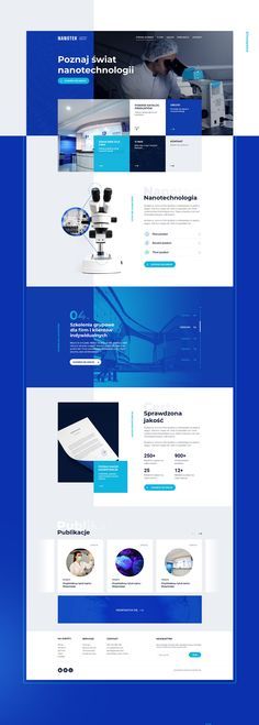 the website design is designed to look like it has many different colors and shapes, including blue