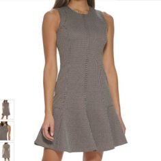 You'll Look Effortlessly Poised In This Sleeveless Dress That Features A Subtle Knit Pattern And A Swingy, Ruffled Hem. Size 8: 36'' Long From High Point Of Shoulder To Hem 66% Polyester / 27% Viscose / 7% Elastane Dry Clean Fitted Sleeveless Tommy Hilfiger Dress, Tommy Hilfiger Fitted Sleeveless Dress, Ruffled Sleeveless Dress For Workwear, Chic A-line Tommy Hilfiger Dress, Elegant Sleeveless Tommy Hilfiger Dresses, Tommy Hilfiger Sleeveless Summer Dress, Chic Tommy Hilfiger A-line Dress, Tommy Hilfiger Fitted Mini Dress, Chic Tommy Hilfiger Dress