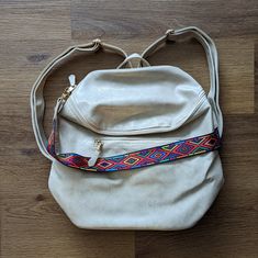 I Purchased This Before A Trip And Decided Not To Use It But I Missed The Return Window. Brand New Never Used! The Aria Is 13.5 Inches Long And 14 Inches Wide. Includes A 28 Inch Colorful, Detachable Strap. The Backpack Straps Adjust To Be Up To 41 Inches At Their Longest. Https://Modernandchicboutique.Com/Products/Aria-Convertible-Backpack-Strap Adjustable Everyday Backpack Bag, Casual Beige Leather Backpack With Removable Pouch, Casual Beige Leather Backpack With Adjustable Strap, Casual Beige Leather Backpack With Detachable Strap, Cream Backpack With Adjustable Strap, Cream Leather Backpack With Adjustable Strap, Beige Leather Backpack With Removable Pouch, Cream Shoulder Backpack With Zipper Closure, Cream Backpack With Zipper Closure