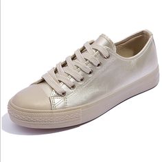 Women's Sneakers Casual Canvas Shoes Solid Colors Low Top Lace Up Flat Fashion. Nwot. These Canvas Shoes Are Built With Comfort And Durability That You Will Love! Sneakers Casual Canvas Casual Gold Sneakers With Round Toe, Gold Low-top Sneakers For Spring, Casual Gold Low-top Platform Sneakers, Casual Gold Lace-up Sneakers, Gold Low-top Casual Sneakers, Casual Gold Sneakers, Gold Low-top Platform Sneakers, Casual Sneakers Women, New Sneakers