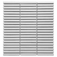 a white tile wall with horizontal lines on it