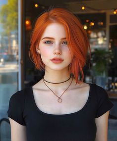 Fashionable Asymmetrical Bob in Fall Hair Colors Dark Copper Dark Cooper Short Hair, Red Copper Hair Color Short, Dark Copper Hair On Pale Skin, Asymmetrical Bob Red Hair, Copper Red Hair Short Bob, Red Hair Bob, Dark Copper Hair, Fall Hair Colors Dark, Dark Copper Hair Color