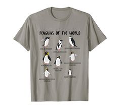 penguins of the world t - shirt