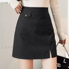 Lasaky - Brown High-Waisted Pencil Skirt with Hip-Hugging Fit and Short Length Mark Brown, High Waisted Pencil Skirt, Brown Outfit, Types Of Skirts, Olivia Mark, A Line Skirt, A Line Skirts, Pencil Skirt, A Line