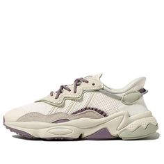 (WMNS) adidas Ozweego 'White Halo Green' FZ5633 (SNKR/Casual/Low Top/Women's/Wear-resistant) Adidas Ozweego White, Adidas Originals Ozweego, Adidas Ozweego, Stylish Sneakers, Green And Brown, Adidas Women, Low Top, Adidas Originals, Perfect Pair