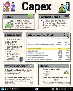 an info sheet with the words capex and other things to know about it on it