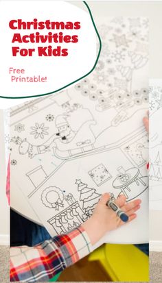 christmas activities for kids to do with the children's drawing and coloring book, free printable