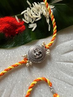 925 Sterling Silver Rakhi, Handcrafted Rakhi, Raksha Bandhan Ganesh Rakhi, Silver ganesh Rakhi, Ganesh Rakhi. Braided Bracelets, Favorite Jewelry, Jewelry Bracelets, Accessory Gift, 925 Sterling Silver, Ships, Electronic Accessories