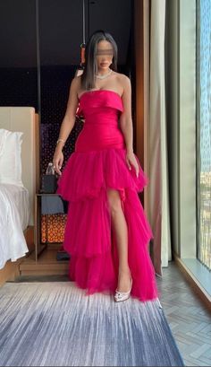 Long Formal Dresses, Long Party Dress, Looks Party, Pink Prom, Couture Candy, Pretty Prom Dresses, Pink Dresses, Mode Inspo