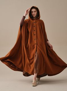 Ren Faire Cloak, Grim Costume, Traveling Cloak, Fantasy Cloak, Medieval Coat, Witch Cloak, Cloak Pattern, Brown Clothes, Wool Cloak