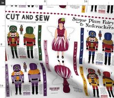 the cut and sew pattern for sugar plum fairy nutcrackers