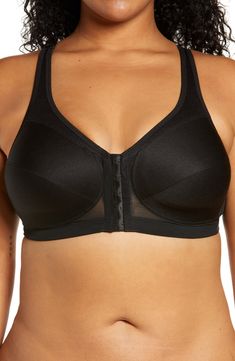 Glamorise MagicLift® Front Closure Posture Back Bra | Nordstrom Full Coverage Sports Bra With Medium Bust Support, Full Coverage Workout Bra With Adjustable Straps, Workout Full Coverage Bra With Adjustable Straps, Full Coverage Workout Bra, Minimizer Bra, Posture Support, Minimiser Bra, Seamless Bra, Baby Boy Shoes