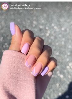 Lilac Nails Design, Summer Nails 2023, Purple Acrylic Nails, Lilac Nails, Spring Acrylic Nails, Simple Gel Nails, Blush Nails, Short Square Acrylic Nails, Unique Acrylic Nails