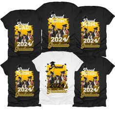 PRICES MAY VARY. Personalized proud Family 2025 a Graduate T-Shirt, Custom Picture Graduation Shirt, Graduate Squad T-Shirts, Proud mom of a 2025 Graduate Shirt - Proud Grandma, Dad, Brother, Aunt of a 2025 Graduate Senior 2025 shirt gift for graduates from kindergarten, middle and high school to college, graduate school or any type of graduation. Wear this TShirt with the graduation cap hat tassel and decorations at the grad party with this class of 2025. Soft, stretch, breathable, Graphic is c Senior Night Shirts For Family, Graduation Wear, 2025 Graduate, Graduation Shirts For Family, Graduation 2025, 2024 Graduate, Grad Shirts, Proud Family, 8th Grade Graduation