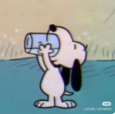 a cartoon character is looking through a telescope