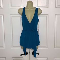 Nwt Never Worn, Hot And Sexy Rachel Pally Draping, Plunging Neckline Sleeveless Top. Beautiful Teal Color. Size M. Has A Grecian Vibe. Elastic At Bustline. **Comes From A Clean, Smoke Free Home** Blue V-neck Tank Top For Night Out, Blue V-neck Tank Top For Party, Turquoise Fitted Tank Top, Blue Stretch Tank Top For Night Out, Stretch Blue Tank Top For Night Out, Chic Blue Tank Top For Night Out, Turquoise Tank Top, High Neck Halter Top, Rachel Pally