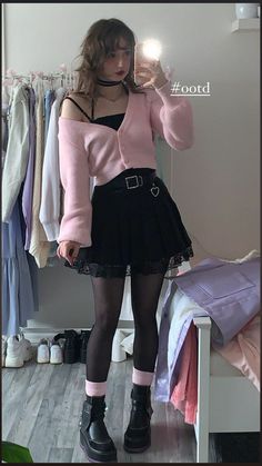 Soft Alternative Outfits, Egirl Outfits Aesthetic, Egirl Aesthetic Outfits, 80s Inspired Outfits, Pastel Goth Outfits, New Heels, Egirl Outfits, Pastel Goth Fashion, Alt Outfits