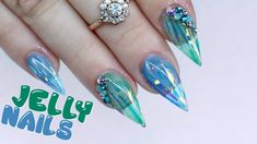 49+ Blue Jelly Acrylic Nails Ridwan Dengers Blue Jelly Nails, Nails Mermaid, Nails Jelly, Nails Charms, Gel Nail Tutorial, Pride Nails, Dark Pink Nails, Bright Nail Art, Jelly Nail