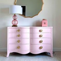 We just can't get enough of this Serpentine 8-drawer Dresser in Salmonberry 💗

With the smooth curves and bold color, this piece is a bright, stylish addition to your bedroom... and it's ready to ship! White Lacquer Dresser, Serpentine Dresser, Vintage China Cabinets, Campaign Dresser