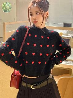 Size information: Size S : Bust:96 cm,Length:44 cm,shoulder + sleeve:67 cm Size M : Bust:98 cm,Length:45 cm,shoulder +sleeve:68 cm Size L : Bust:100 cm,Length:46 cm,shoulder +sleeve:69 cm Note： 1. Please strictly follow the size chart to select the size. Do not select directly according to your habits.2.Still not sure about size? We'd love to advise based on your measurements of bust, shoulder & sleeve.3. The size may have 2-3cm differs due to manual measurement. Please note when you measure. Pr Love Embroidery, Geometric Sleeve, Beige Pullover, Cardigan Sweater Jacket, Sweater Vintage, Beige Sweater, Crop Top Blouse, Heart Love, Boho Maxi Dress