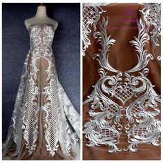 Price: The price is for 1 yard,1 yards is 130X91cm if you buy more than 1 yard ,it wont be cut. in one piece the longest is 15 yards. Material: polyester,sequins Fixed Wide : 130cm or 51 inches. color:Off white Shipping: Choose the shipping way you need Use for Dress,clothing and some others Fabric Wedding Dress, Cotton Lace Fabric, Fashion Show Dresses, White Lace Fabric, Beaded Lace Fabric, Wedding Dress Lace, Bridal Dresses Lace, Fabric Embroidery, Wedding Dress Fabrics