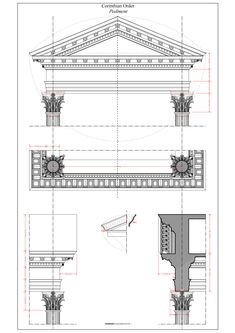 an architectural drawing showing the details of a building