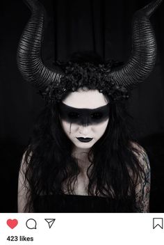 Malificent, Demon horns, Horror, Faux horns, Vegan, Rose crown, Black horns, Horror movie, EDM, Burning man, flower horns, Ren faire Female Demon Costume, Black Demon, Horned Demon Costume, Demon Makeup, Horns Costume, Demon Costume, Halloween Makeup Witch, Cosplay Horns