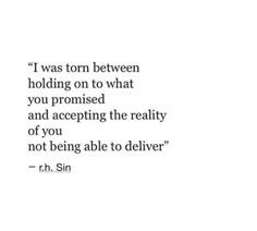 a quote from r h sin about being able to deliver or not being able to deliver