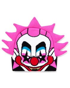 Everyone will know who your favorite Killer Klown is when you're wearing this officially licensed Spike Face Cuff Beanie Hat. Any horror fan will love adding this beanie to their casual look and you'll always be showing your love for Killer Klowns from Outer Space. Officially licensed Regular fit Mid crown Material: Acrylic Care: Hand wash cold Imported One size fits most Outer Space Tattoos, Clown Costume Women, Killer Klowns From Outer Space, Clown Core, Cool Halloween Makeup, Spencers Gifts, Scary Costumes, Space Tattoo, Clown Costume