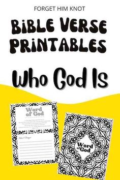 bible verse printables for kids who god is