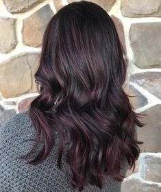 Shades Of Burgundy Hair, Dark Burgundy Hair, Purple Brown Hair, Burgundy Balayage, Purple Hair Highlights, Maroon Hair, Dark Purple Hair, Black Hair Balayage, Hair Tint