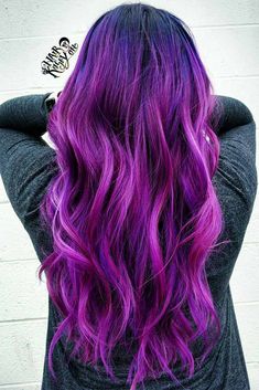 46 Purple Hair Styles That Will Make You Believe In Magic Bright Purple Balayage, Amethyst Highlights, Lilac Balayage, Purple Hairstyles, Lavender Highlights, Purple Hair Color, Purple Ombre Hair, Light Highlights, Light Lilac