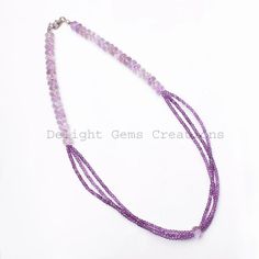 Product Details : Item Code : DGC2622Gemstone Name : AmethystChain Style : BEADEDBeads Shape : FACETED RONDELLE, FACETED ROUNDBeads Size : 3mm / 8-8.5 mm Approx.Length : 19" Inch Approx.Weight : 148 Cts. Approx.Customization : **Available**Please Feel Free To Contact If You Have Any Query. Purple Gemstone Rondelle Beaded Necklaces, Purple Rondelle Gemstone Beaded Necklaces, Purple Round Beaded Necklace With Faceted Beads, Purple Rondelle Gemstone Bead Necklaces, Faceted Amethyst Round Bead Crystal Necklaces, Cheap Purple Faceted Beads Necklace, Purple Faceted Round Bead Necklaces, Purple Amethyst Faceted Bead Crystal Necklaces, Candy Necklaces