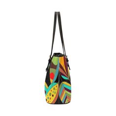 Tote Bag - Floral Leather - Double Handle Large Shoulder Bag - B6008415 - Bags | Elegant Large Capacity Multicolor Bags, Elegant Multicolor Large Capacity Satchel, Elegant Multicolor Bags For On-the-go, Modern Multicolor Shoulder Bag For Errands, Multicolor Handheld Shoulder Bag For Errands, Elegant Multicolor Versatile Bag, Elegant Multicolor Bucket Bag For Everyday Use, Multicolor Shoulder Bag With Removable Pouch For Errands, Multicolor Bucket Bag For Errands