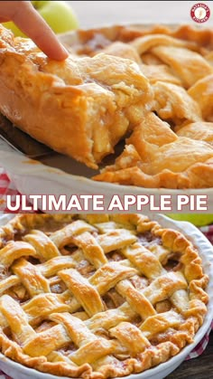 the ultimate apple pie is ready to be eaten