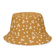 Field of Gold Floral Reversible Bucket Hat – Lilli & Yve Adjustable Yellow Reversible Bucket Hat, Whimsical Adjustable Bucket Hat, Cute Yellow Adjustable Bucket Hat, Yellow Adjustable Bucket Hat, Fun Yellow Bucket Hat, Flower Bucket Hat, Garden Hat, Camping Hat, Wash Hair