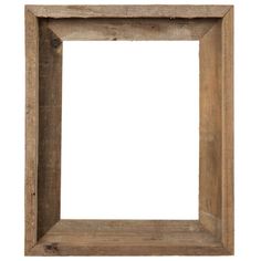 an old wooden frame on a white background