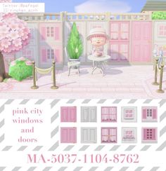 an advertisement for pink city windows and doors