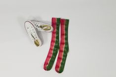 "Ho, Ho, Ho, keep your tootsies warm this Christmas with these cute red and green bamboo socks. These cool bamboo socks have been dyed red at the front and green at the back. Bamboo socks are soooo soft - you have feel them yourself to believe how soft they are! They're soft, soft, soft! Now available in youths and adult sizes, simply choose from the drop down menu. These socks are a size 11/13 and ready to ship. Like what you see but would like it in different colors? Just send me message and I Casual Green Knee-high Socks, Green Casual Knee-high Socks For Stocking Stuffer, Rainbow Converse, Dyed Socks, Wedding Vans, Tie Dye Socks, Green Bamboo, Green Socks, Socks Christmas