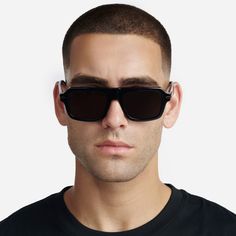 Embrace sophistication with the Dude Sunglasses. Handcrafted from pure black acetate, they radiate timeless elegance. The dark lenses add an air of mystery. We know you will appreciate the iconic GC Logo engraved signature, reflecting your discerning taste. MATERIAL Pure black acetate frame with black metal detailing UV 100% UVA/UVB Protection WEIGHT 41 g SIZE 52 □ 20 - 145 INCLUDED IN THE BOX Lens cleaning cloth, soft leather case Black Acetate Sunglasses With Uv Protection, Classic Acetate Sunglasses With Polarized Lenses, Black Acetate Wayfarer Sunglasses, Black Acetate Sunglasses With Gradient Lenses, Modern Black Acetate Sunglasses, Black Acetate Cat Eye Sunglasses, Black Cat Eye Sunglasses In Acetate, Modern Shield Sunglasses With Mirrored Lenses For Formal Occasions, Classic Wayfarer Sunglasses In Acetate