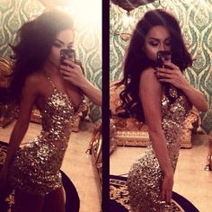 Silver Sequin Dress, Va Va Voom, Going Out Outfits, Club Dresses, Fancy Dresses, Girly Girl, V Neck Dress, Sequin Dress, Homecoming Dresses