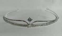 "Handmade Tiaras/Crown Diamond Weight -- 9.12ct Diamond shape -- Round/Cubic/Pear Diamonds --American Diamond Metal -- Sterling Silver Silver Purity --92.5% Silver Wt. -- 79.600gm Tiaras Length -- 16inch) Tiaras Finishing white/gold Listing is For One (1) Piece These items are handmade, All are designed and handmade me and team with precision, Perfect craftsmanship and strong interest! We are continuously adding new products in our store. So keep coming back to see more great deals on gems in ou Crown Diamond, Handmade Tiaras, Rosecut Diamond Ring, Diamond Tiara, Zircon Jewelry, Pear Diamond, American Diamond, Tiaras And Crowns, Gothic Jewelry