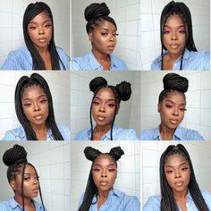 Medium Box Braids Hairstyles For Black Women, Hair Solution, Cute Box Braids, Big Box Braids, Big Box Braids Hairstyles