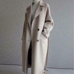 We will be happy to resolve. All products are quality checked. They are new and in good. very important to us. any issues you may have in a cordial and friendly manner. Otherwise deal is final. Trench Coat Beige, Korean Fashion Black, Long Winter Coats Women, Pretty Clothing, Long Black Coat, Long Coat Women, Long Wool Coat, Long Trench Coat, S M