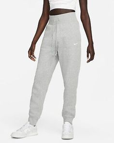 Trendy Fashion Nike Womens Phoenix Fleece High-Waisted Joggers Sweatpants Medium, Women's Activewear Nike Bottoms With Elastic Waistband For Winter, Nike Long Pants For Winter, Nike Phoenix Fleece, Nike High, Joggers Outfit, 2024 Christmas, Grey Joggers, Women's Activewear, Nike Womens