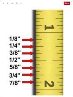 a yellow measuring ruler with red arrows pointing to the left and right ends on each side