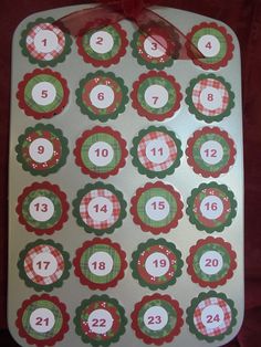 the numbers are placed on top of each other in this christmas themed place card game