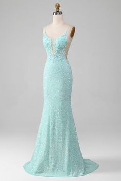 Zapaka Women Green Sequins Sparkly Mermaid Prom Dress with Slit Spaghetti Straps Party Dress – ZAPAKA Turquoise Mermaid Prom Dress, Aqua Dress Prom, Sparkly Mermaid Dress Prom, Teal Sweet 16 Dresses, Sea Green Prom Dress, Light Teal Prom Dresses, Prom Dresses 2024 Green, Teal Prom Dresses Turquoise, Light Green Prom Dresses