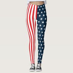 American Flag The Stars And Stripes Leggings, Women's, Size: XS, Light Steel Blue / Light Slate Gray / Orange Red Gender: female. Age Group: adult. Light Steel Blue, Custom Leggings, Slate Gray, Striped Leggings, Stars And Stripes, Usa Flag, Steel Blue, Leggings Fashion, Outfits With Leggings